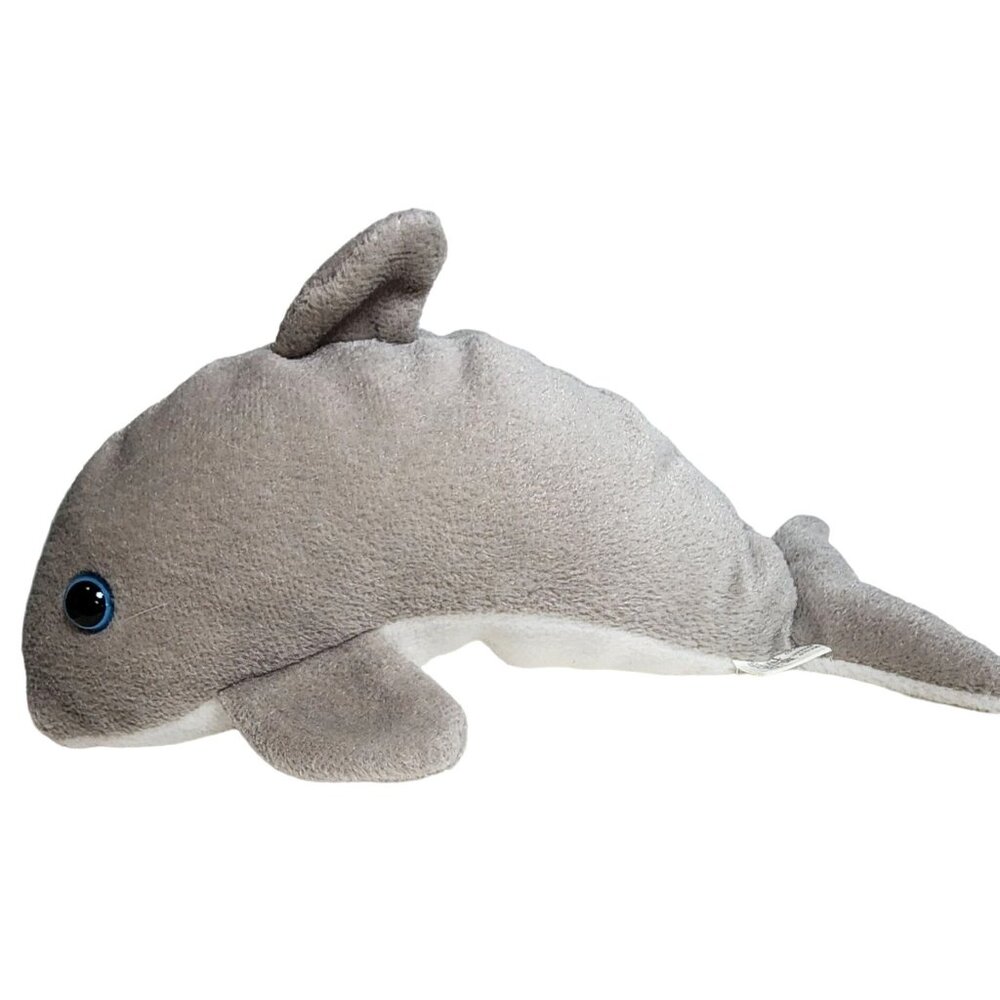 It's All Greek To Me ASI Dolphin Plush Stuffed Animal Bean Bag Toy Blue Eyes